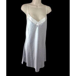 Fernando Sanchez Satin Powder Blue Nightgown / Slip Dress 90s Y2K